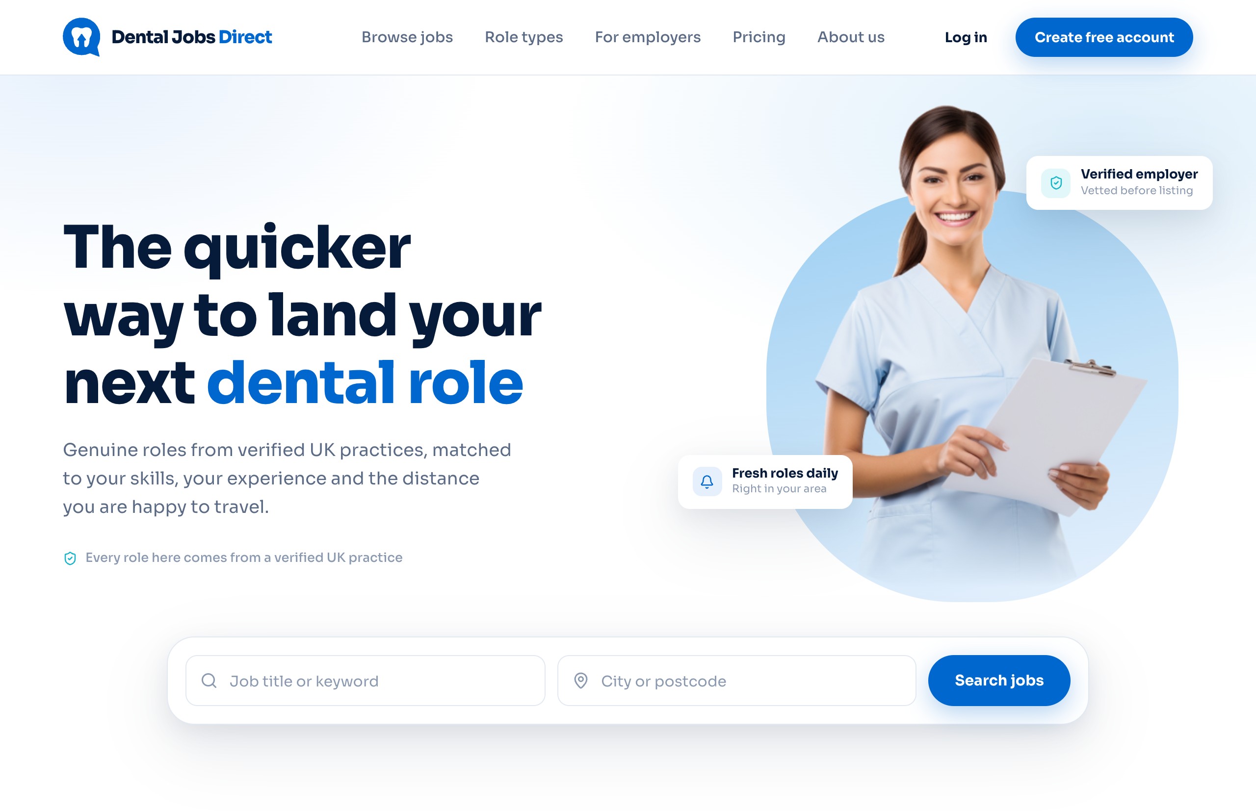 Design 1 — header and hero banner